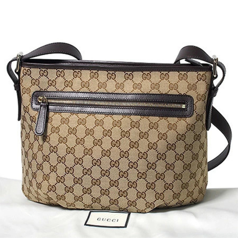 Gucci Abbey GG Canvas Smtb TDsaitama Shoulder Bag Brown
